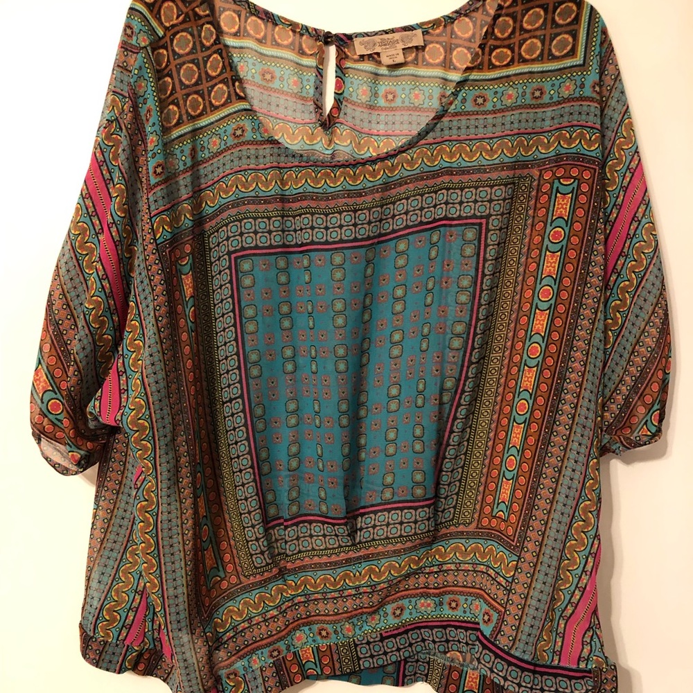 Sheer Printed Top